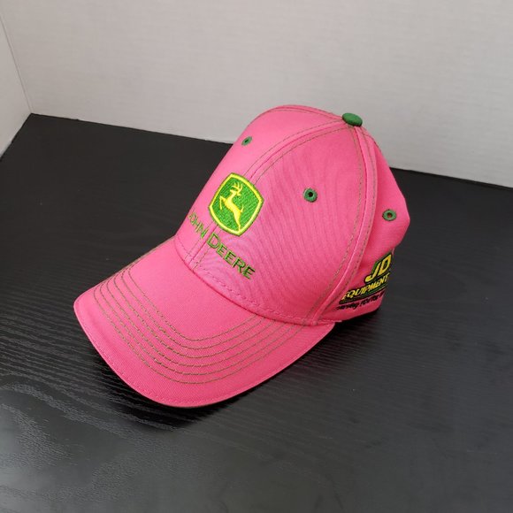 John Deere Accessories - (2/$20) John Deere Pink Embroidered logo Baseball Cap Hat NWOT